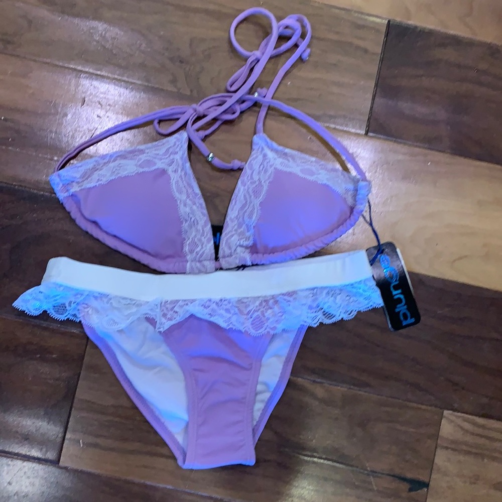 Purple and White bikini